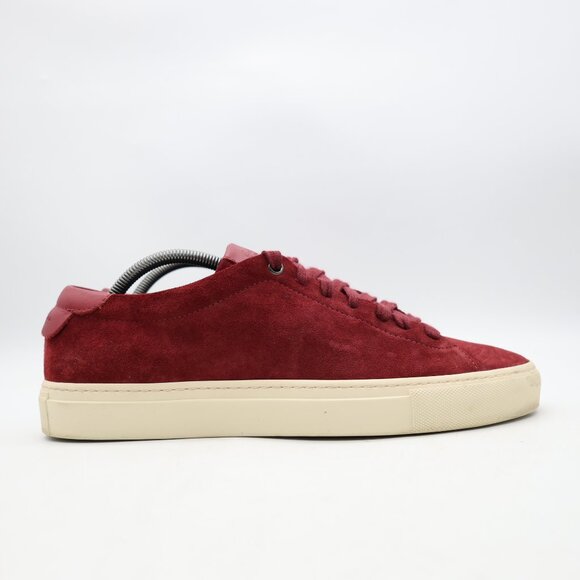 Good Man Brand Edge Men's Size US 10 Low Top Lace Up Sneakers Burgundy Suede - Picture 1 of 10